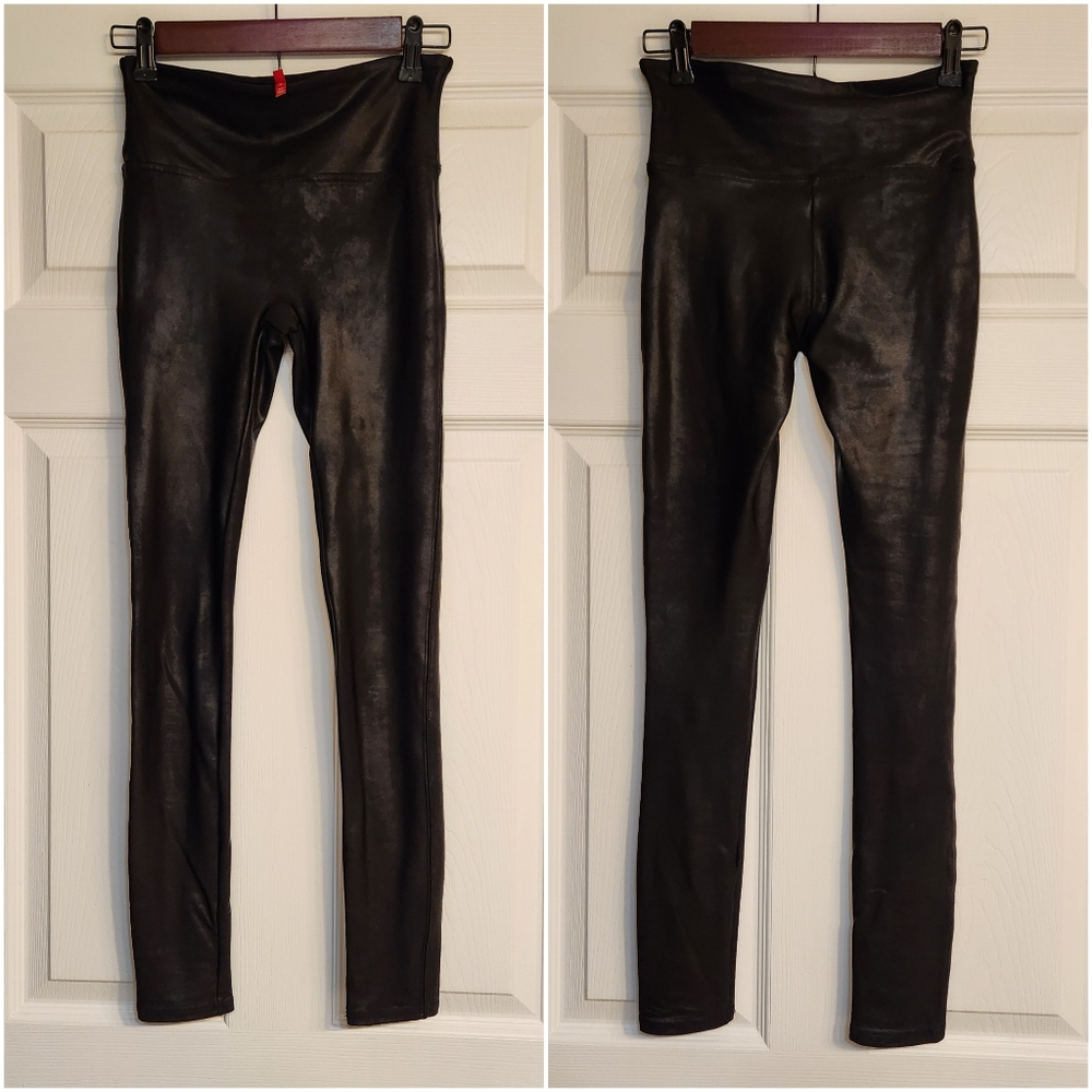 Spanx Faux Leather Leggings Size Small - Picture 4 of 16